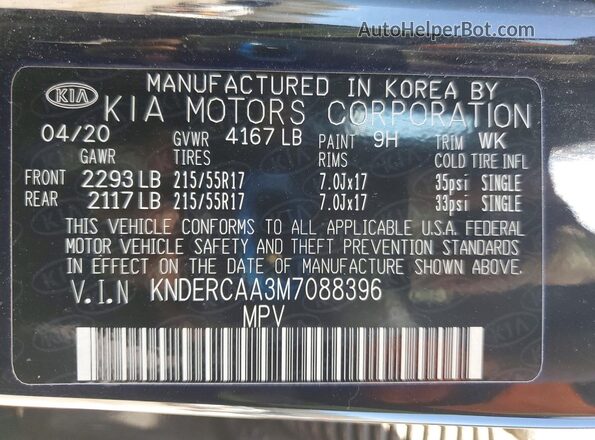 KNDERCAA3M7088396 2021 KIA SELTOS Черный Панорамный вид салона 360°
