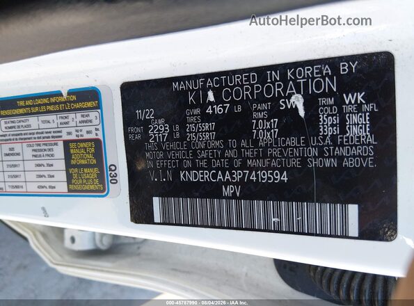 KNDERCAA3P7419594 2023 KIA SELTOS White Widok komory silnika