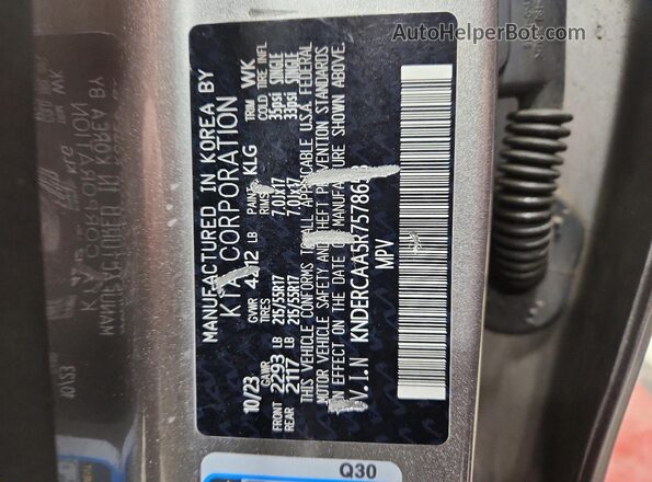 KNDERCAA5R7578653 2024 KIA SELTOS Серый Панорамный вид салона 360°