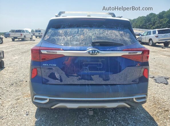 KNDEU2AA3M7100152 2021 KIA SELTOS Blue უკანა ხედი