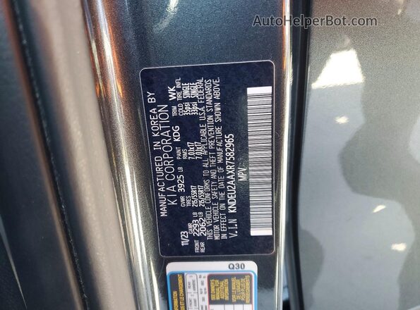 KNDEU2AAXR7582965 2024 KIA SELTOS Charcoal Vista interior de 360 grados