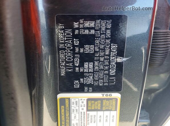 KNDJ23AU2R7914787 2024 KIA SOUL Charcoal Շարժիչի բաժամունքի տեսք