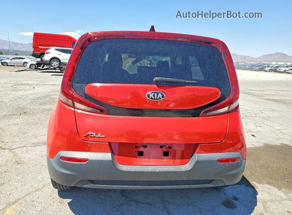 KNDJ23AU3L7053675 2020 KIA SOUL Red Вид ззаду