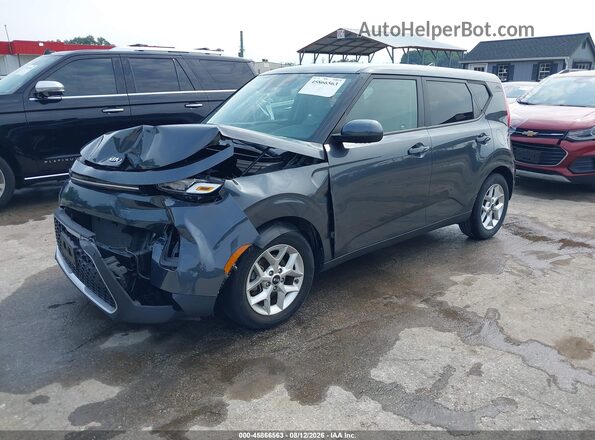 KNDJ23AUXM7739276 2021 KIA SOUL Gray Առջևի ձախ երեք քառորդ տեսարան