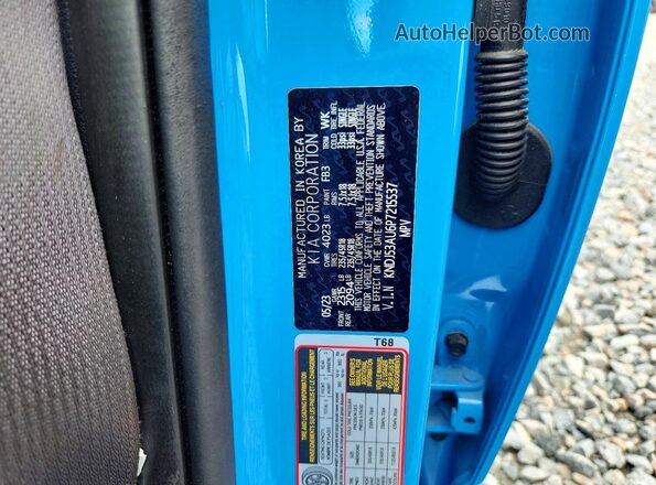 KNDJ53AU6P7215537 2023 KIA SOUL Blue Engine compartment view