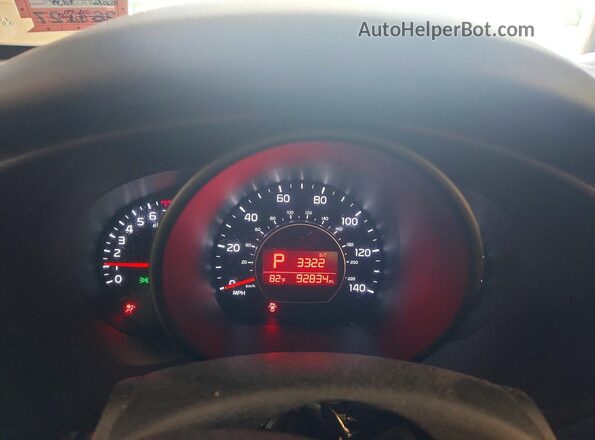 KNDJN2A20K7659157 2019 KIA SOUL Red ხელსაწყოთა პანელის ხედი