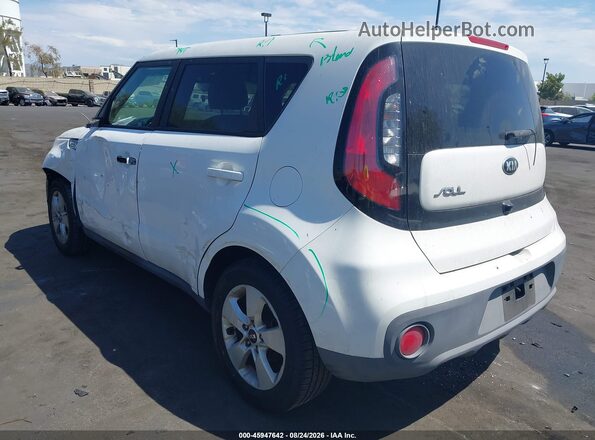 KNDJN2A23K7911984 2019 KIA SOUL White უკანა მარცხენა