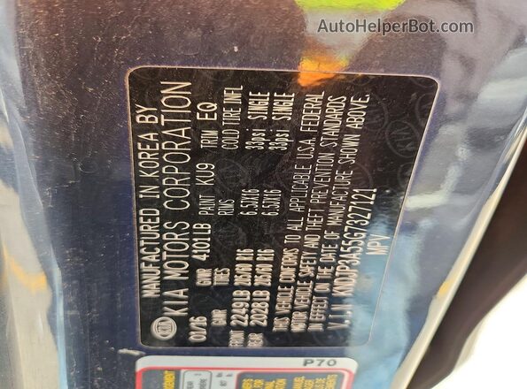 KNDJP3A55G7327121 2016 KIA SOUL Gray Շարժիչի բաժամունքի տեսք