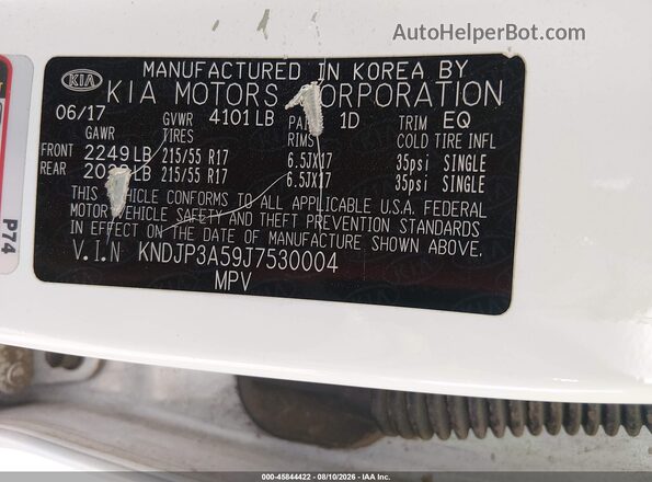 KNDJP3A59J7530004 2018 KIA SOUL Белый Вид подкапотного пространства