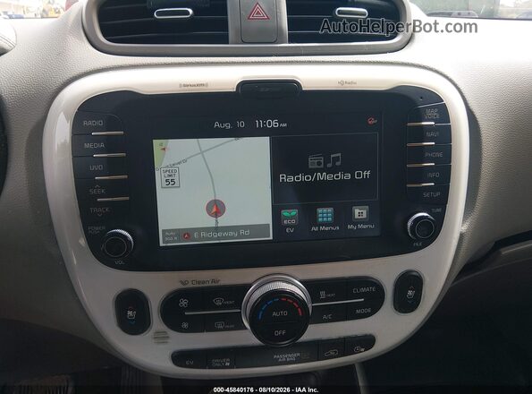 KNDJX3AE2G7005505 2016 KIA SOUL EV Brown Widok wnętrza 360 stopni