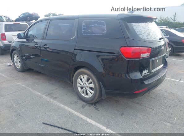 KNDMA5C11G6102205 2016 KIA SEDONA Black Հետևի ձախ