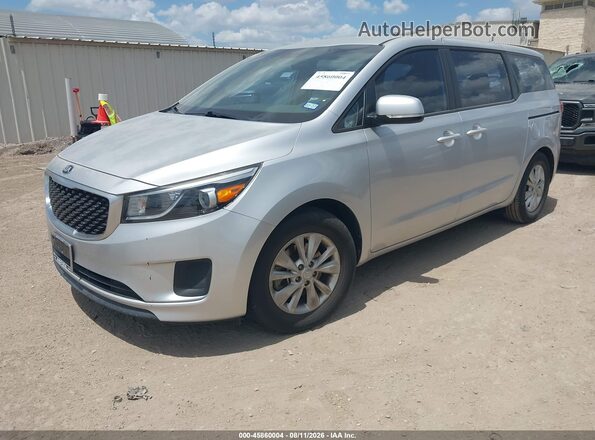 KNDMA5C17G6176258 2016 KIA SEDONA Silver Front left