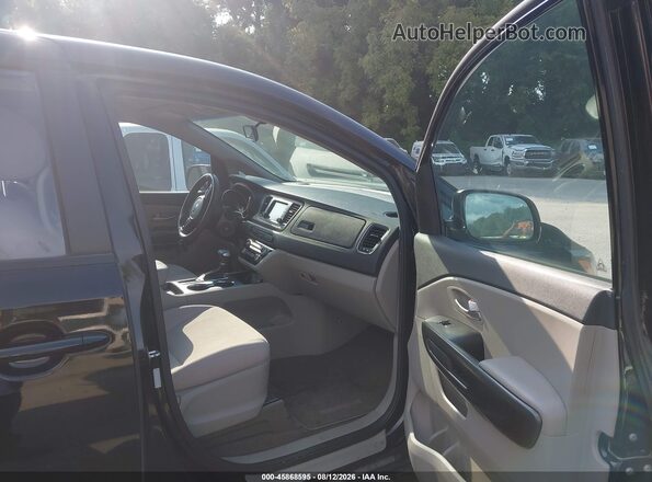 KNDMA5C17K6565362 2019 KIA SEDONA Black Widok wnętrza z przodu