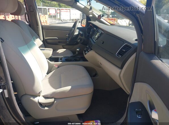 KNDMA5C19H6282874 2017 KIA SEDONA Black Widok wnętrza z przodu