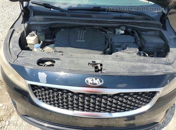 KNDMB5C10G6144751 2016 KIA SEDONA Black Շարժիչի բաժամունքի տեսք