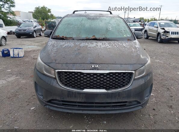 KNDMB5C10G6171917 2016 KIA SEDONA Gray Front view