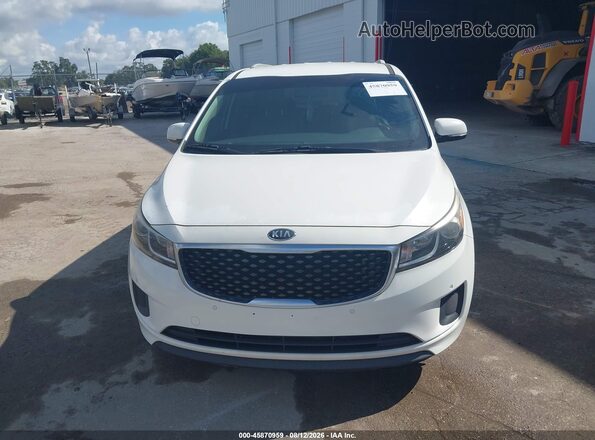KNDMB5C10H6240624 2017 KIA SEDONA White Widok zestawu wskaźników