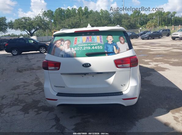 KNDMB5C10H6240624 2017 KIA SEDONA White 