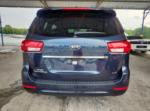 KNDMB5C10H6253972 2017 KIA SEDONA Blue Rear view