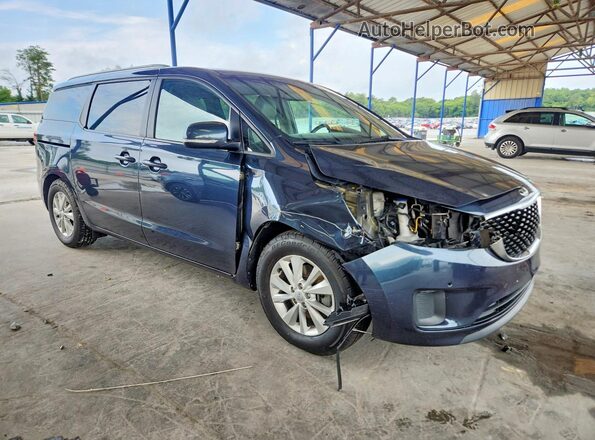 KNDMB5C10H6253972 2017 KIA SEDONA Blue Front right