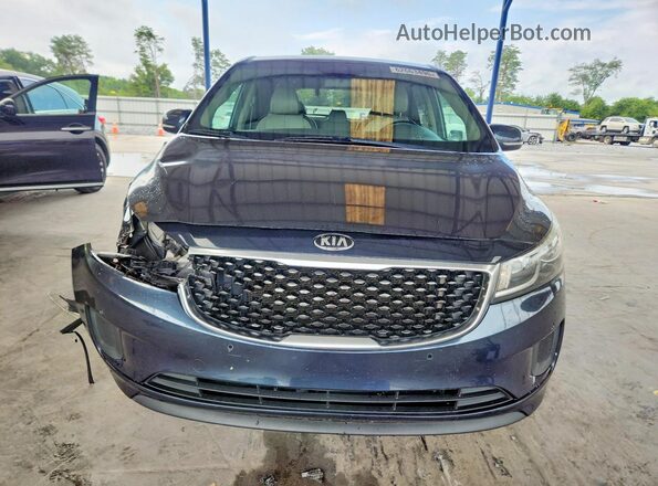 KNDMB5C10H6253972 2017 KIA SEDONA Blue Front view