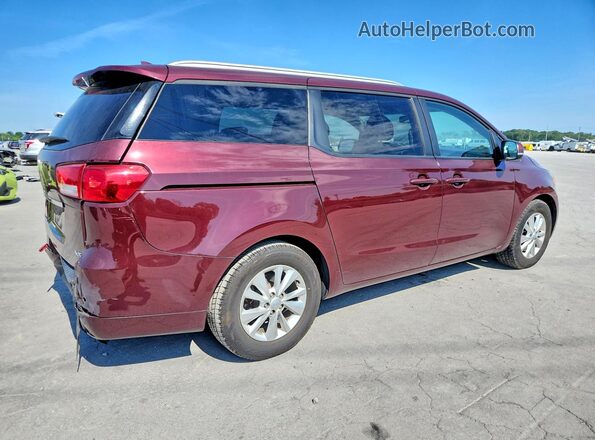 KNDMB5C10H6338665 2017 KIA SEDONA Maroon Rear right