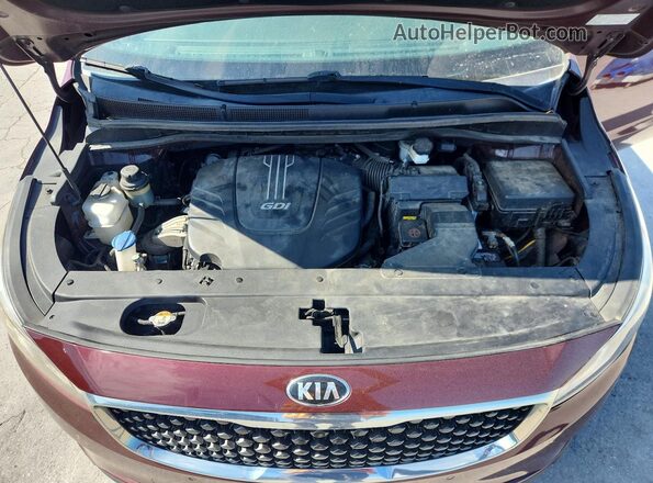 KNDMB5C10H6338665 2017 KIA SEDONA Maroon Engine compartment view