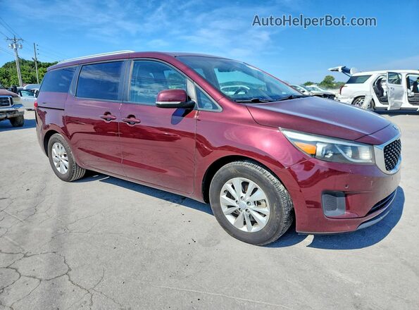 KNDMB5C10H6338665 2017 KIA SEDONA Maroon Front right