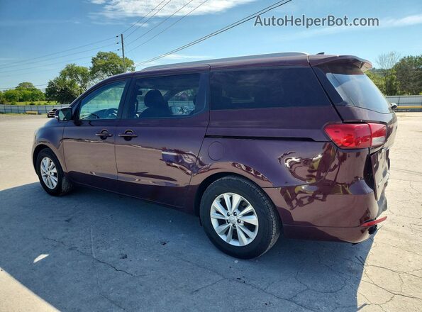 KNDMB5C10H6338665 2017 KIA SEDONA Maroon Rear left