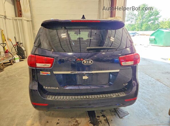 KNDMB5C10J6375138 2018 KIA SEDONA Blue Widok z tyłu
