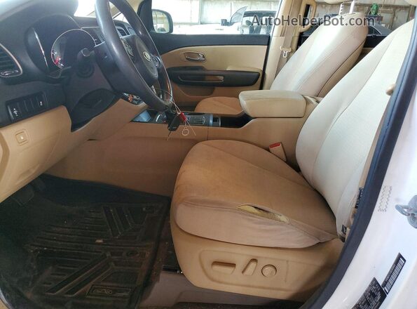 KNDMB5C11G6090845 2016 KIA SEDONA White Vista interior delantera