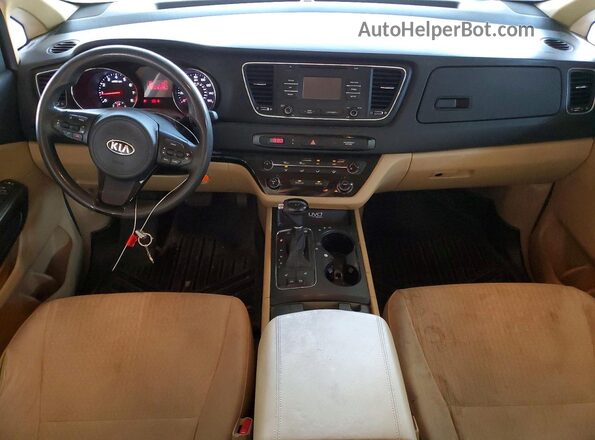 KNDMB5C11G6090845 2016 KIA SEDONA White Vista del salpicadero