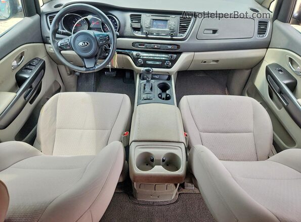 KNDMB5C11G6129711 2016 KIA SEDONA Black Առջևի վահանակի տեսք