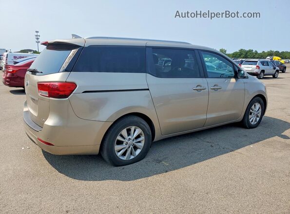 KNDMB5C11G6151868 2016 KIA SEDONA Tan Задня права чверть