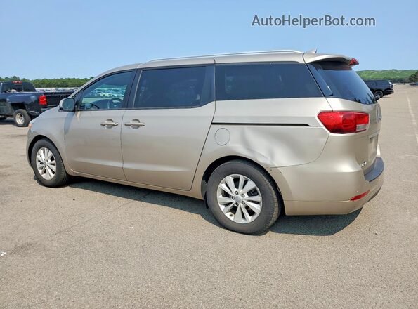KNDMB5C11G6151868 2016 KIA SEDONA Tan Задня ліва чверть