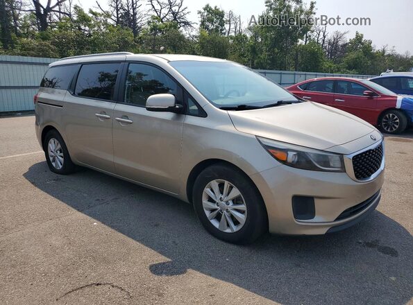 KNDMB5C11G6151868 2016 KIA SEDONA Tan Передня права чверть
