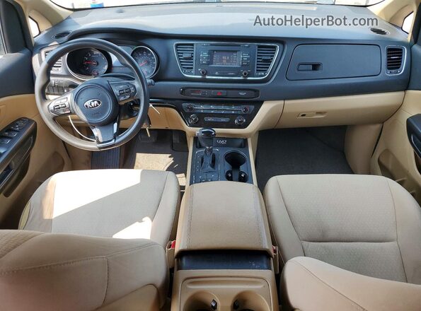 KNDMB5C11G6151868 2016 KIA SEDONA Tan Вид панелі приладів