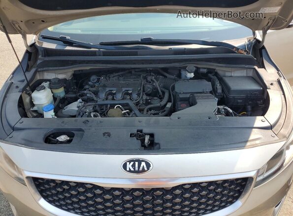 KNDMB5C11G6151868 2016 KIA SEDONA Tan Вид підкапотного простору