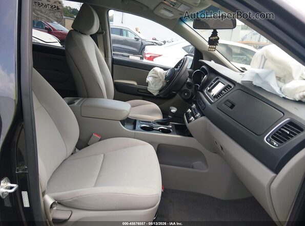 KNDMB5C11K6525484 2019 KIA SEDONA Gray Widok wnętrza z przodu