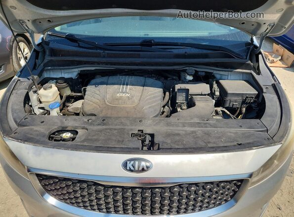KNDMB5C12G6083709 2016 KIA SEDONA Silver ძრავის განყოფილების ხედი