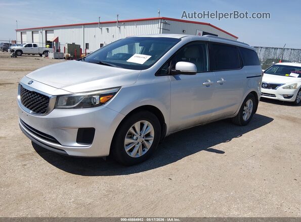 KNDMB5C12G6142726 2016 KIA SEDONA Silver Front left
