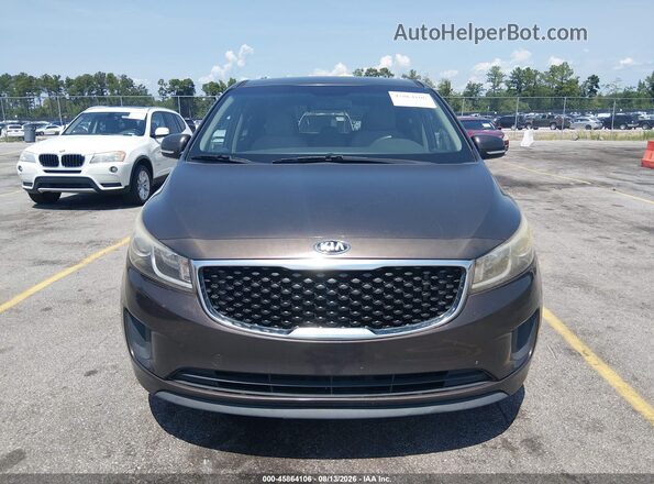 KNDMB5C12G6151460 2016 KIA SEDONA Gray Front view