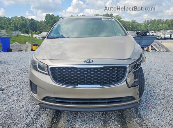 KNDMB5C12G6200463 2016 KIA SEDONA Tan წინა ხედი