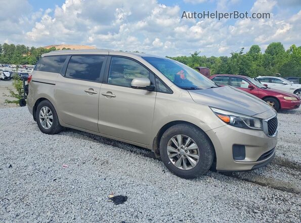 KNDMB5C12G6200463 2016 KIA SEDONA Tan წინა მარჯვენა