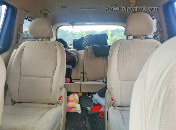 KNDMB5C12G6200463 2016 KIA SEDONA Tan უკანა სავარძლების ხედი