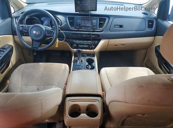 KNDMB5C12G6200463 2016 KIA SEDONA Tan წინა პანელის ხედი