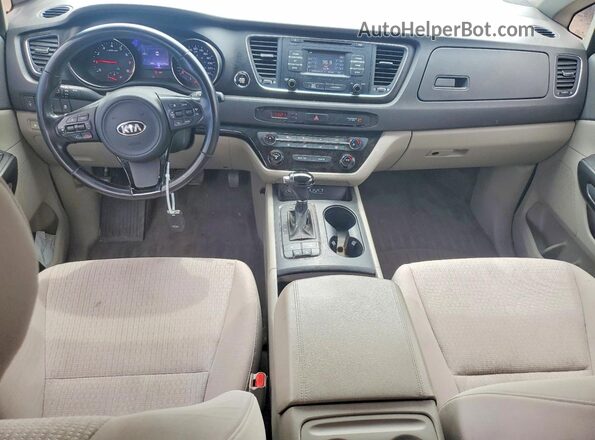 KNDMB5C12G6212905 2016 KIA SEDONA Silver Widok deski rozdzielczej
