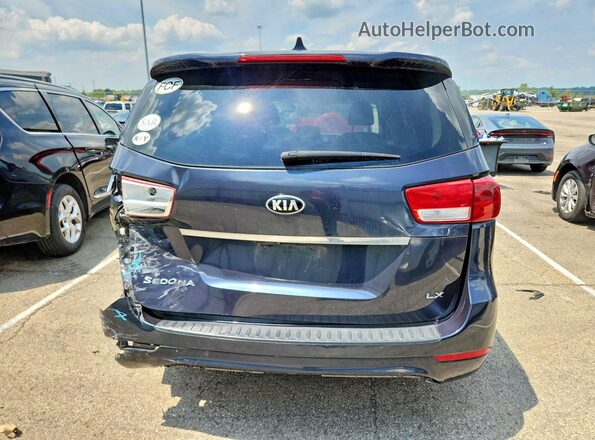 KNDMB5C12H6224635 2017 KIA SEDONA Синий Вид сзади