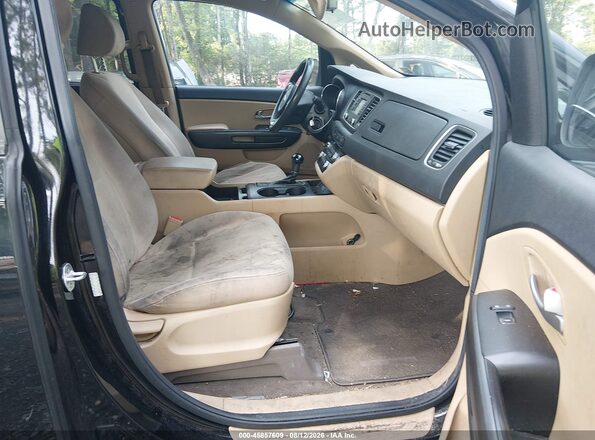KNDMB5C13G6085985 2016 KIA SEDONA Black Vista interior delantera