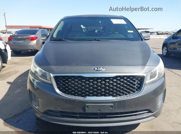 KNDMB5C13G6175797 2016 KIA SEDONA Gray Widok zestawu wskaźników
